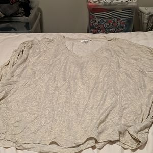 CAbi Gold Shimmer Slouch Tee